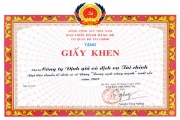 Giấy khen Đảng bộ Bộ Tài chính 2007